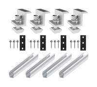 Ujjdwiurgh Support de Panneau Solaire Support de Connecteur de Rail de Toit en U Kit de sur Toit Adapté au Toit en Métal, au Toit Plat, au Toit en Tôle Installation Facile