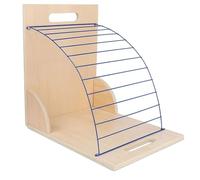 Ujjdwiurgh Support de Presse-Papiers, Support de Rangement pour Presse-Papiers, Support de Presse-Papiers en Bois avec Étagère en Métal Robuste, Organisateur pour Salle de Classe, Bureau