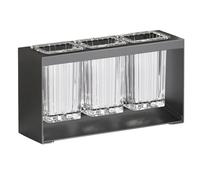 Ujjdwiurgh Support de rangement multifonctionnel pour baguettes et cuillères - Égouttoir automatique pour couverts - Gris