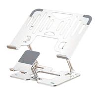 Ujjdwiurgh Support de tablette pliable pour bureau - Dissipation de la chaleur et antidérapant - Support deux en 1 pour téléphones portables, ordinateurs portables et tablettes B