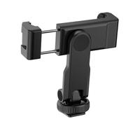 Ujjdwiurgh Support de téléphone multifonction avec pince rotative avec deux supports de griffe pour smartphone Vlog