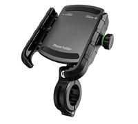 Ujjdwiurgh Support de Téléphone Universel pour Moto, Vue à 360°, Support de Téléphone pour Vélo pour Support de Téléphone Portable de 5,4 à 7,2 Pouces, Noir