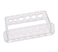 Ujjdwiurgh Support de Tube à Essai Transparent en Plastique 6 Trous Support de Tube à Essai de Laboratoire éTagèRe éQuipement de Laboratoire D'Approvisionnement Scolaire 16.7X8X3 Cm