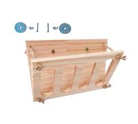 Ujjdwiurgh Support d'herbe pour Lapin, Treillis de Paille Pliable, Mangeoire à Foin, Lapin en Bois, Petite Cage pour Animaux de Compagnie, Récipient de Nourriture, Support de Bol en Bois