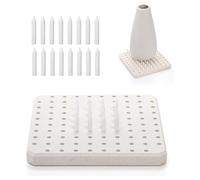 Ujjdwiurgh Support d'inclinaison pour cuisson de poterie à ongles - Tampon de support réfractaire en céramique - Outil de combustion à haute température