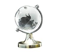 Ujjdwiurgh Support du Globe du Monde en Cristal Verre Givre Decoration de Presse-papiers de Bureau a et de Mariage