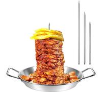 Ujjdwiurgh Support en Acier Inoxydable pour Brochette Verticale, Pointes Amovibles, Brochette de Barbecue Brésilienne, Brochette de Gril Réutilisable 9 Pouces