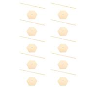 Ujjdwiurgh Support en bois, présentoir mural, décoration de table de mariage, fête d'anniversaire d'enfants, hexagone + bâton d'insertion