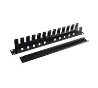 Ujjdwiurgh Support horizontal de gestion des câbles 1U - Rack de serveur de 48,3 cm, 12 fentes en métal avec couvercle