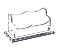 Ujjdwiurgh Support Horizontal Transparent pour Cartes de Visite pour Bureau, Présentoir de Bureau en Acrylique, Porte-Cartes de Visite, Organisateur, Support de Rangement 12 X 5,6 cm