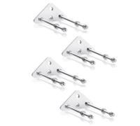 Ujjdwiurgh Support Mural de Planche à roulettes 4 Pièces, Cintre de Planche à roulettes en Métal avec Trous de Vis pour Le Stockage D'Affichage de Pont de Planche à roulettes