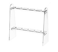 Ujjdwiurgh Support mural en acrylique pour verre à champagne à 2 étages avec 10 emplacements pour comptoir de fête