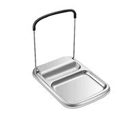 Ujjdwiurgh Support pour Couvercle de Casserole avec Porte-Couvercle, Repose-Ustensiles de Cuisine avec Égouttoir, pour Louches, Pinces