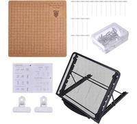 Ujjdwiurgh Support réglable en métal inclus 20,3 x 20,3 cm pour tresser macramé avec pinces à épingles, pour adultes et débutants