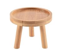 Ujjdwiurgh Support rond en bois pour pot de fleurs, tabouret haut de balcon, étagère à fleurs pour intérieur et extérieur
