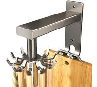 Ujjdwiurgh Support Rotatif Mural pour Cuisine, Support de Rangement en Aluminium avec 8 Crochets, Installation Sans Perforation, Gain de Place