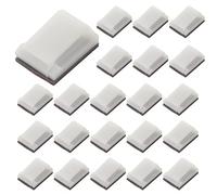 Ujjdwiurgh Supports et Clips de de Bande de LumièRe LED Auto-AdhéSifs, Clips de Bande de LumièRe LED, Support de Bande de LumièRe LED (100-Paquets Blanc)