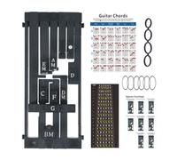 Ujjdwiurgh Système d'apprentissage d'accords de guitare pour débutants - Aide au chant - Noir