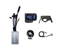 Ujjdwiurgh Système de Contrôleur 17A 109R Écran LCD avec Accélérateur au Pouce pour Moteur 24V/36V/48V 250W/350W ED06 avec Kit de Contrôleur Universel