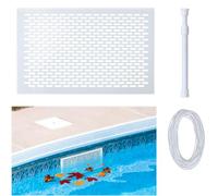 Ujjdwiurgh Système de filet de protection contre les feuilles pour éviter le blocage, assemblage facile, râteau à feuilles blanches, filet d'écumoire de piscine