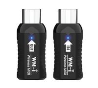 Ujjdwiurgh Système de Guitare sans Midi Rechargeable Récepteur Audio Émetteur Adaptateur Midi sans pour Clavier de Piano Numérique