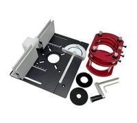 Ujjdwiurgh Système de Levage de Toupie et Plaque D'Insertion de Table de Toupie en Aluminium, Tondeuse Électrique, Gravure sur Bois, Machine à Rainurer, Noir