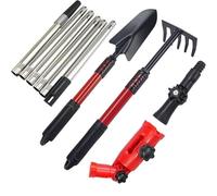 Ujjdwiurgh Système de Nettoyage de Gouttières Polyvalent 2 Adaptateurs Réglables 1,70 M de Poteaux Télescopiques Conçu pour une Utilisation sur Toit et au Sol