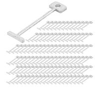 Ujjdwiurgh SystèMe de Nivellement de Carreaux 200 PièCes pour la Pose de Carreaux Aiguilles en Acier RéUtilisables Parquets Outils de Construction de Carreaux de Broche RemplaçAbles