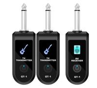 Ujjdwiurgh Système de Récepteur D'Émetteur de Guitare Sans 2,4 G Batterie de Lithium Rechargeable pour Basse de Guitare Électrique un à Deux