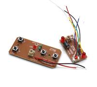 Ujjdwiurgh Système Radio pour Jouet de Voiture 4CH RC Télécommande 27MHz Circuit PCB Émetteur et Récepteur avec Antenne