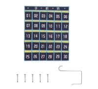 Ujjdwiurgh Tableau de poche numéroté - Organiseur de salle de classe pour téléphones portables, calculatrices (30 poches, poches bleues)