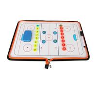 Ujjdwiurgh Tableau Tactique de Hockey sur Glace Portable Fermeture Éclair et Pliable, Tableau de Stratégie pour Palet de Hockey sur Glace, Accessoire D'Entraîneur, Presse-Papier Magnétique
