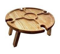 Ujjdwiurgh Tables et Chaises Portables Tables à Collation Tables de Pique-Nique Pliantes en Bois Plateaux à Collation Conteneurs de Rangement de Cuisine