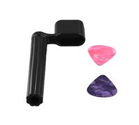 Ujjdwiurgh Tabouret à cordes + 2 médiators de qualité supérieure pour cordes de guitare A, guitare occidentale, guitare classique, guitare électrique ou guitare acoustique Noir avec extracteur de