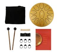 Ujjdwiurgh Tambour de Pluie pour L'Extérieur 6 Pouces 11 Tons Tambour à Langue en Acier Carillon de Pluie Carillon de Pluie Extérieur Instrument de Musique