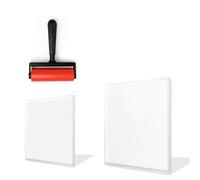 Ujjdwiurgh Tampon d'impression gel avec pinceau - Plaque réutilisable pour monopintage, estampage et texture artistique (12,7 x 17,8 cm + 20,3 x 25,4 cm), convient pour les débutants