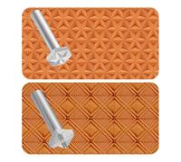 Ujjdwiurgh Tampons en Cuir 2 Pièces Outils D'Estampage de Bordure en Cuir Professionnels pour le Travail Du Cuir