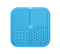 Ujjdwiurgh Tapis à lécher pour chien, tapis à lécher en silicone de qualité alimentaire, tapis à lécher pour chien, tapis à lécher avec ventouses Bleu