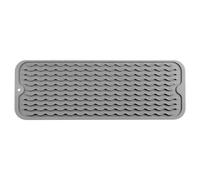 Ujjdwiurgh Tapis D'Égouttoir à Vaisselle à Usage Multiple, Facile à Nettoyer, Respectueux de l'environnement, Tapis en Silicone Résistant à la Chaleur pour Comptoir de Cuisine Gris-B