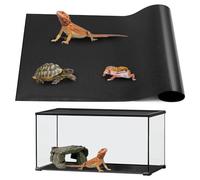 Ujjdwiurgh Tapis pour Reptiles, Revêtement de Substrat pour Terrarium de Reptiles pour Gecko Léopard, Lézard, Serpent, Tortue, Sol pour Reptiles 45,7 X 91,4 Cm, Noir