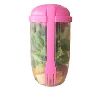 Ujjdwiurgh Tasse à yaourt avec cuillère et couvercle réutilisable pour petit déjeuner, salade, grande capacité et portable C
