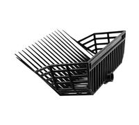 Ujjdwiurgh Tête de fourche - Râteau à fumier de cheval - Pour enlever les déchets - Noir