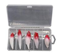 Ujjdwiurgh TêTe Rouge Difficile Ensemble de Leurre en Plastique Appâts de PêChe Truite Leurre Artificiel Appâts Durs