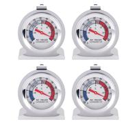 Ujjdwiurgh ThermomèTre de RéFrigéRateur 4 PièCes SéRies, avec ThermomèTre à Indicateur Rouge pour Refroidisseur de RéFrigéRateur CongéLateur avec Crochet de Suspension et Support