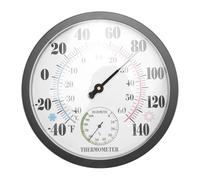 Ujjdwiurgh ThermomèTre/HygromèTre de Temps ExtéRieur D'IntéRieur de 10 Pouces pour le Patio, DéCoration Murale, Batterie Requise