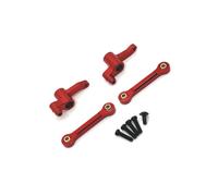 Ujjdwiurgh Tige de Direction du Groupe de Direction de Mise à Niveau de Voiture RC pour SCY 1/18 18101 18102 Pièces de Mise à Niveau de Voiture sur RC Rouge