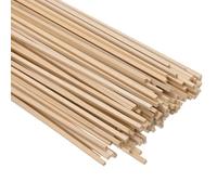 Ujjdwiurgh Tiges Carrées en Bois, 1/8 X 12 Pouces, Tiges Carrées en Bois Brut, Bâtons de Cheville Carrés en Bois Dur, Lot de 50