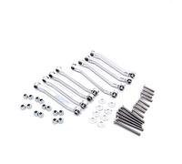 Ujjdwiurgh Tiges de Traction de Châssis en MéTal Suspension de Lien de TraîNéE pour MN D90 D91 D96 D99 D99S MN90 MN99S 1/12 PièCes de Mise à Niveau de Voiture RC, Argent