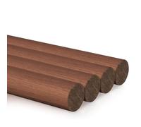 Ujjdwiurgh Tiles de Cheville en Bois Rondes Inachevées 3/4 X 12 Pouces 4pcs Pack Brifts en Bois de Noyer