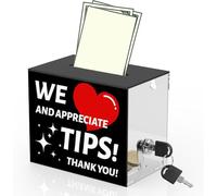 Ujjdwiurgh Tirelire en acrylique avec fente et serrure